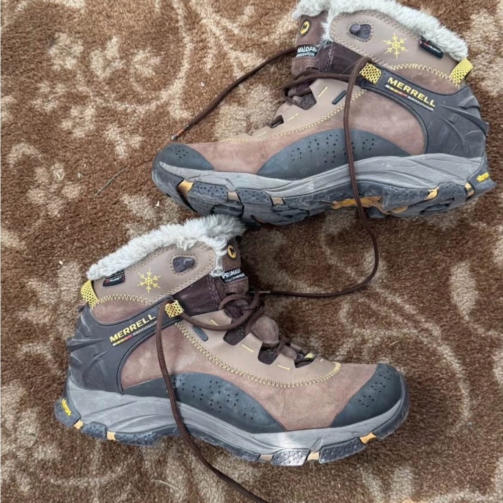 Merrell Brown and Gray Winter Boots